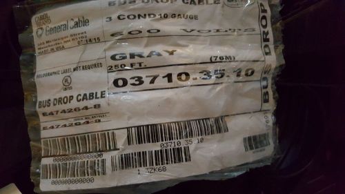 Carol 03710 10/3C 10 awg/3 Cond Bus Drop Cable Individ. Ground 60C 600V USA/10ft