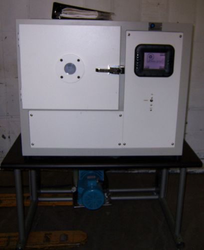 7797 PLASMA ETCH PE-200 PLASMA SYSTEM W/ VAC PUMP, TABLE &amp; MANUAL