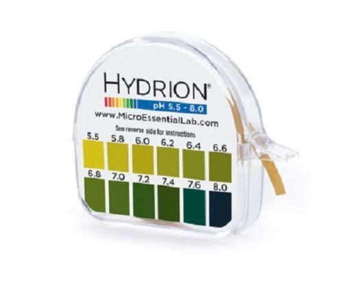 Hydrion ph test strips tape urine &amp; saliva ph paper in dispense 5.5-8.0 mpn 067 for sale