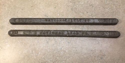 Vintage Dutch Boy Lead Bars National Lead Co. # 111  ( 2 Bars) Ingot 2 Lbs