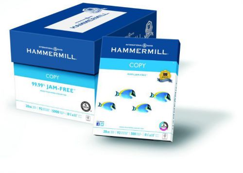 Hammermill Copy Paper Poly Wrap, 20lb, 8.5 x 11, 92 Bright, 5000 Sheets/10 Ream