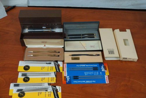 4 SETS PAPERMATE 514 &amp; CROSS 4501 CROSS RECOMMANDER 2502 &amp; CROSS PENS !     L417
