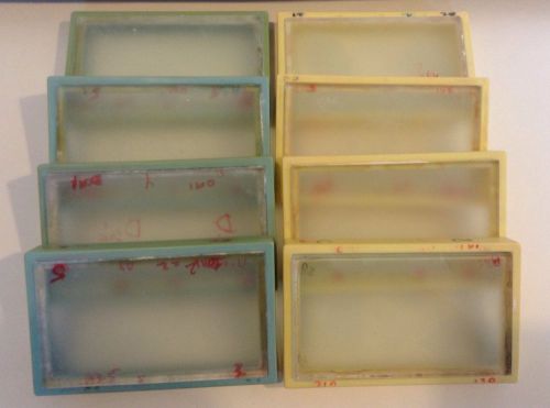 vintage dental Lab Porcelain Mixing Trays Glass Tops Lot