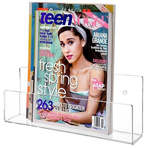 Mygift modern clear acrylic wall mounted magazine &amp; brochure display rack / for sale