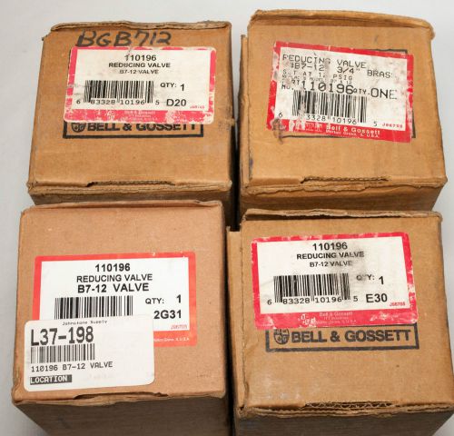 FOUR Bell &amp; Gossett 110196 Reducing Valve B7-12 Valve L37-198