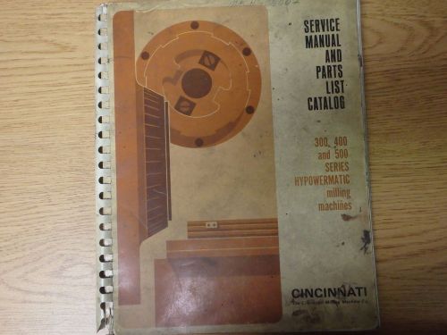Cincinnati machine service manual &amp; parts list catalog_m-2565-1_m25651 for sale