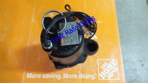 Dayton 3bb88 submersible sewage pump 1/2 hp automatic tether switch 2 in inch for sale