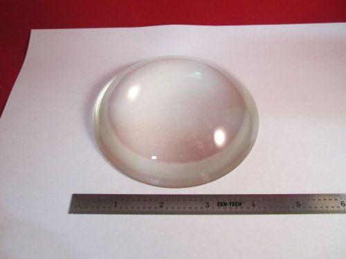 Optical large plano convex lens yellow tint chipped edge laser optics bin#d8-02 for sale