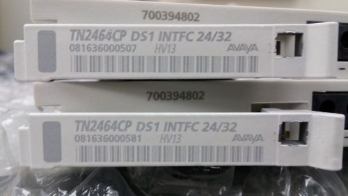 Avaya TN2464CP DS1 INTFC 24/32, HV13, x 2 units, Free Shipment
