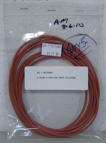 Qty. 10: NEW ASM PN: 60-119075A64 O-Ring 2-275/70D Rust-Silicone