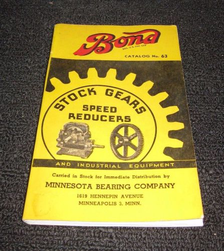 Minnesota Bearing Company Bond Catalog No. 63 Stock Gears &amp; Industrial Equipment