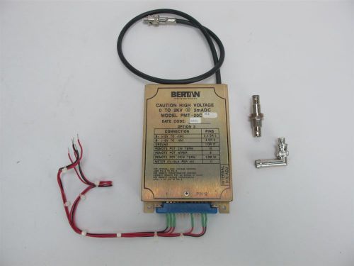 Bertan PMT-20C N-3 High Voltage Power Supply 0 to 2KV w/HV Adapter