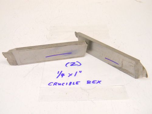 2 USED CRUCIBLE REX-95 HSS TOOL BIT SHANKS .250&#034; x 1.00&#034; high speed steel