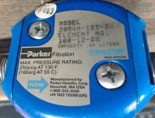 Used parker balston air filter 2004n-1b1-dx - 60 day warranty for sale