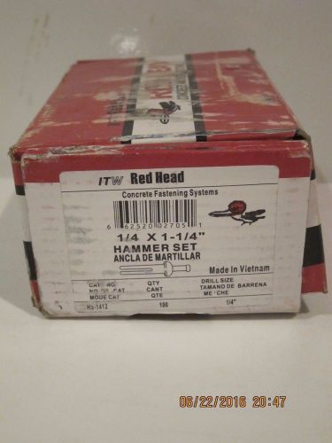 Red Head HS1412 1/4&#034; X 1-1/4&#034; Hammer Set  FREE SHIP NEW PACK OF 90 OUT OF 100!!!
