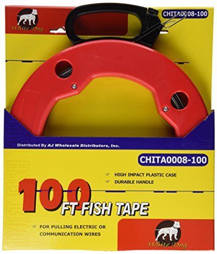 100 FT Fish Tape with High Impact Case for Electric or Communication Wire
