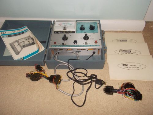 Vintage B &amp; K Cathode Ray Tube Tester Rejuinator CRT Model 465 Set Up Charts