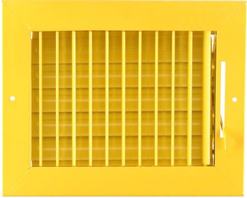 8w&#034; x 6h&#034; adjustable air supply diffuser - hvac vent duct cover grille [yellow] for sale