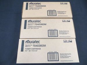 Lot of 3 Genuine Muratec TS40360 Black Toner Cartridge MFX-1200 1600 F-360 320