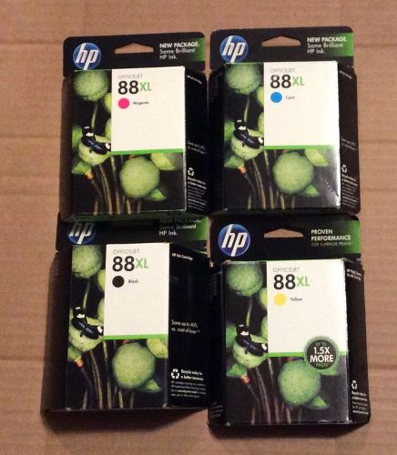 Set of 4 Genuine HP 88XL C9392AN C9396AN C9393AN C9391AN New Sealed