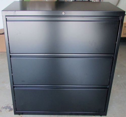 Staples HL8000 Commercial 3-Drawer Lateral File Cabinet, Black