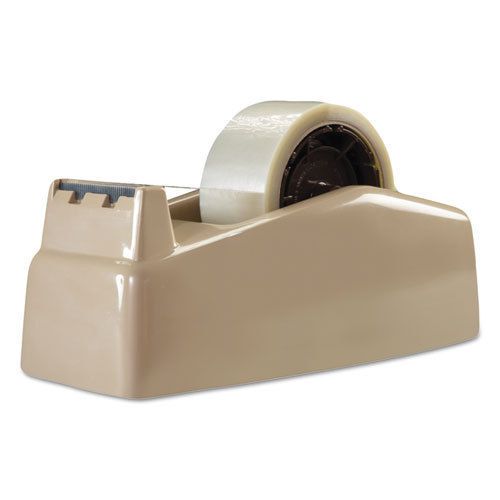 Two-Roll Desktop Tape Dispenser, 3&#034; Core, High-Impact Plastic, Beige