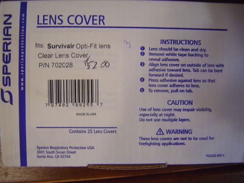 Sperian 25 Clear Lens Cover Survivair Opti-Fit Lens