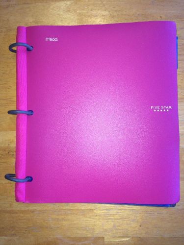 Five Star Flex Berry NoteBinder, 1-Inch Capacity, 11.5 x 11 Inches, Notebook and