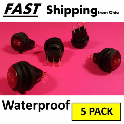 5x Red Boat Switch  - basic ON &amp; OFF - High Amps - 20A - Ships WORLDWIDE
