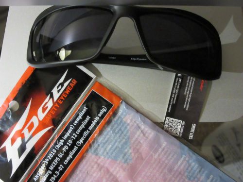 Edge eyewear  - xb136 brazeau torque blk safety glasses w/ smoke lens for sale