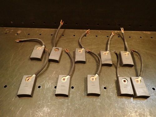 10pc Lot Riveted Single Shunt Position Motor Replacement Brushes 2-1/2&#034; x 1-1/2&#034;