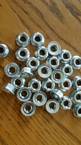 (25) 3/8-16 serrated hex flange nuts locknuts for sale