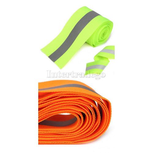 Set of Silver Cloth Reflective Tape Safty Strip Fabric Material Orange and Green