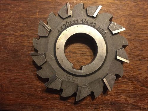 Staggered Tooth Side Milling HSS Cutter 4&#034; x 9/16&#034; x 1-1/4&#034;