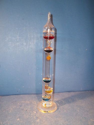 Galileo Glass Thermometer 64F to 80F 11&#034; Height