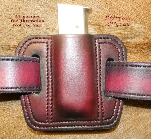 Mag holder pouch leather fits 1911&#039;s or sigp220&#039;s 45 acp single stack magazine for sale