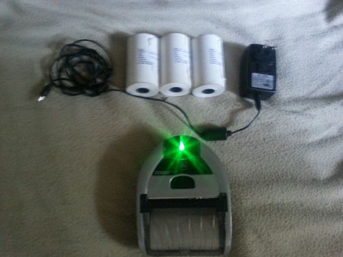 Zebra iMZ320 printer with paper and charger