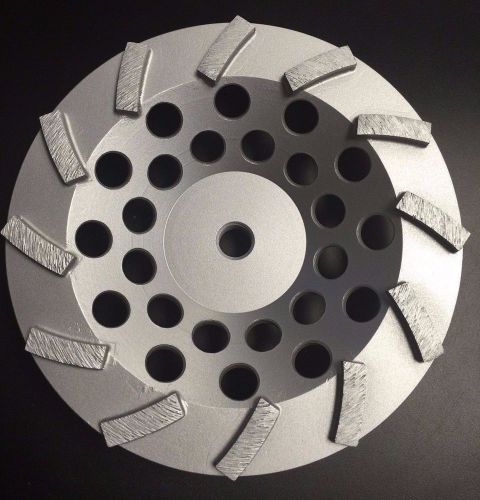 7&#034; Concrete Swirl Grinding Cup Wheels 12 Diamond Abrasive Seg 5/8&#034;-11 Arbor