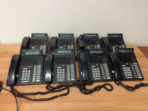 One lot of 8 Northern Telecom Meridian NT9K08AD03 Business Telephones Black WOW
