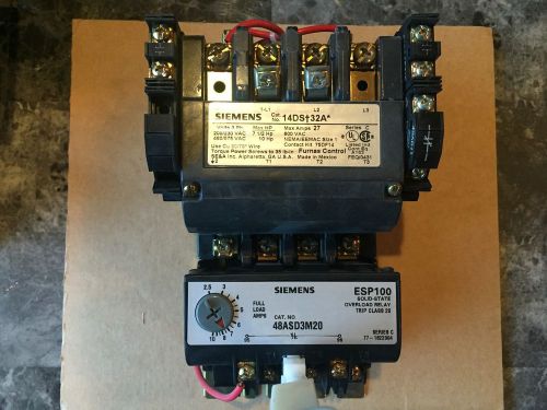 Siemens 14DS32A, Starter, Series C, 27a, 600vac, 120v Coil