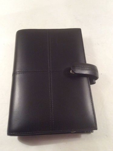 FILOFAX CLASSIC BLACK ITALIAN LEATHER PERSONAL ORGANIZER