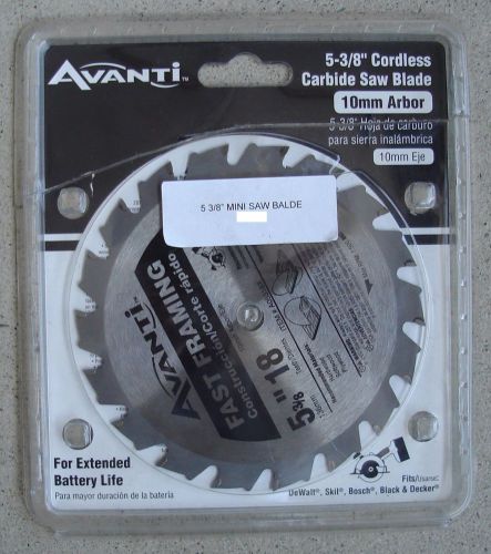 Avanti 5 3/8&#034; 10 mm Arbor Carbide Saw Blade #A05318X, for cordless power saws