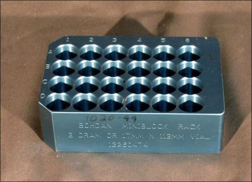 BOHDAN MINIBLOCK DRY BATH HEAT BLOCK RACK / FOR 24X 2 DRAM 17MMX112MM VIALS