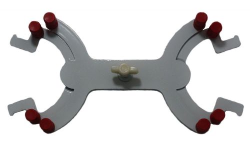 Double burette clamp with enamel finish &amp; curved arms for sale