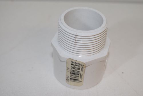 Nibco White PVC SCH 40 Adapter, 1-1/4&#034; Pipe Fitting