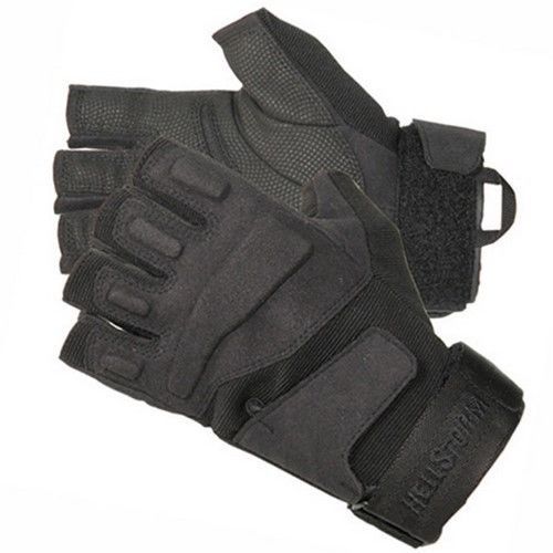 Blackhawk SOLAG Large Special Ops Light Assault Black 1/2 Finger Gloves 8068LGBK