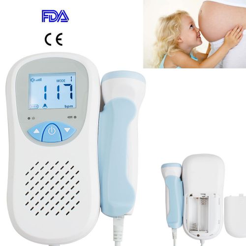 Fetal Heart Doppler LCD Pocket Prenatal Baby Sound Monitor 3MHz 2016 Sale!!