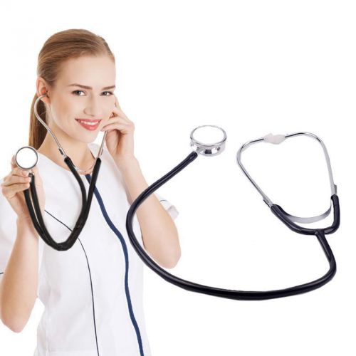 Black Home Medical Double Head Stethoscope Pro Nurse Doctor First Training