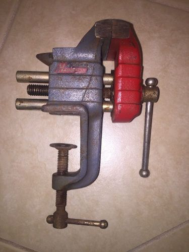 VINTAGE STANLEY HANDYMAN H1209 Clamp on Bench TABLE ANVIL VISE  2 1/2&#034; JAWS USA