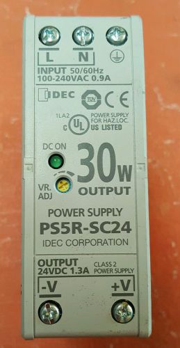 IDEC PS5R-SC24 Power Supply 100-240VAC 0.9A  24VDC 1.3A 30W  Automation